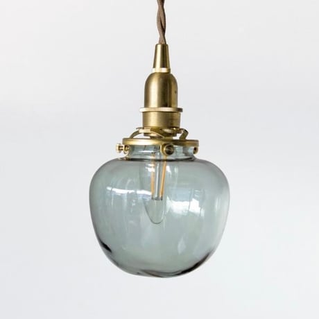 POMME GRASS PENDANT / ガラス ペンダントライト / ラウンドガラスシェード  + 真鍮灯具60cm シーリングカバー付き / E17 / ※電球なし