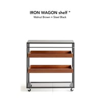 walnut × steel WAGON SHELF / 収納ワゴン / ラック  / キッチン リビング収納 / サイズ : W850×D420×H900mm / WAGON