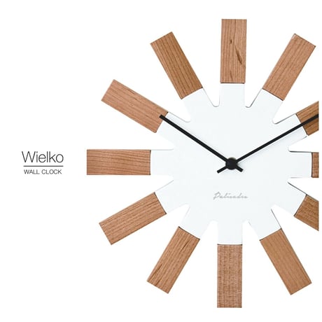 wielko wall clock / ウォールクロック / white , black / 掛け時計 壁掛け時計ヴィエルコ