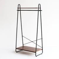 IRON + WOOD HANGER RACK  / ベーシックでおしゃれなハンガーラック / brown / ウォールナット