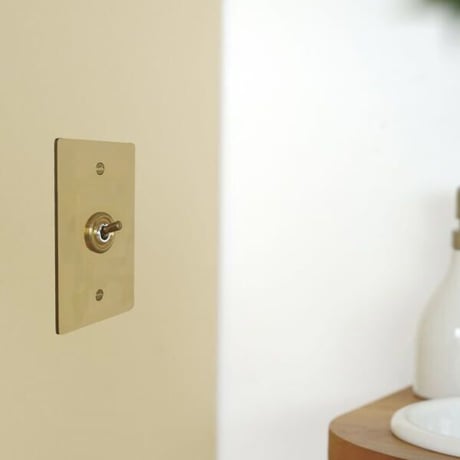 AXCIS 真鍮プレートスイッチ 1 / BRASS SWITCH PLATE / HS2335
