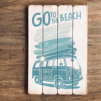WOOD DESIGN BOARD  / GO TO BEACH / SURF BAN