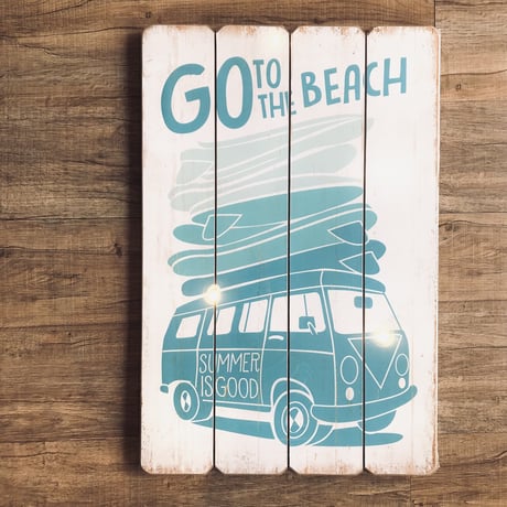 WOOD DESIGN BOARD  / GO TO BEACH / SURF BAN