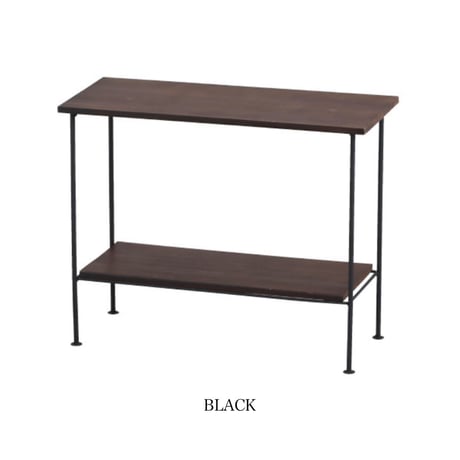 IRON×PINE WOOD RACK  / アイアンとパインウッドの2段ラック / IV , BK / ROW RACK / サイズ : W54×D26×H43cm