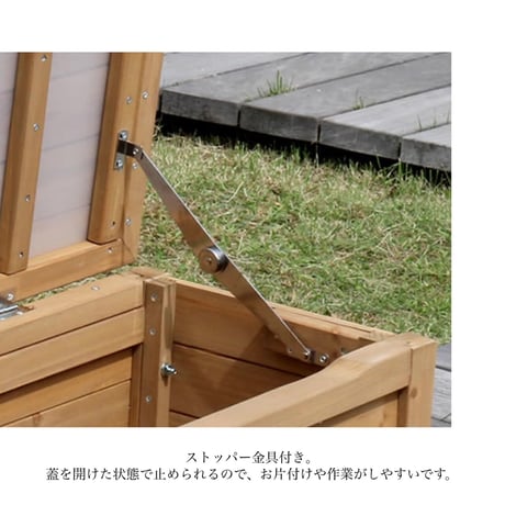 WOOD BOX BENCH / ちょっと座れて アレもコレも全部収納できるボックスベンチ / white , light brown / 収納ボックス / 室内 屋外 /BOX BENCH
