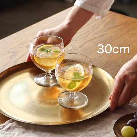ROUND PLATE GOLD / ステンレス素材の特別感のあるゴールドプレート / サイズ : φ13cm , 17cm , 23cm , 30cm