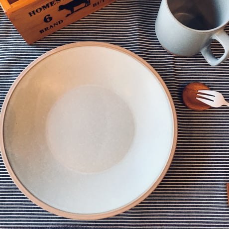 落ちついた素焼きの素材感のカレーとパスタのお皿 / PURE MAT PLATE / AXCIS  / お皿 ※ペア 2皿セット / 陶器食器