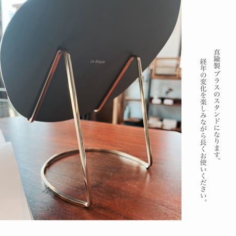 インテリアに映える 割れない スタンドミラー / BRASS STAND MIRROR / ブラススタンドミラー / Sサイズ , Lサイズ / リビング 洗面所 玄関 寝室 /  in bloom