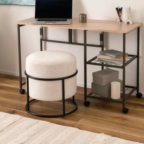 STACKING FABRIC STOOL / インテリアのアクセントになるおしゃれなファブリックスツール / ivory , gray