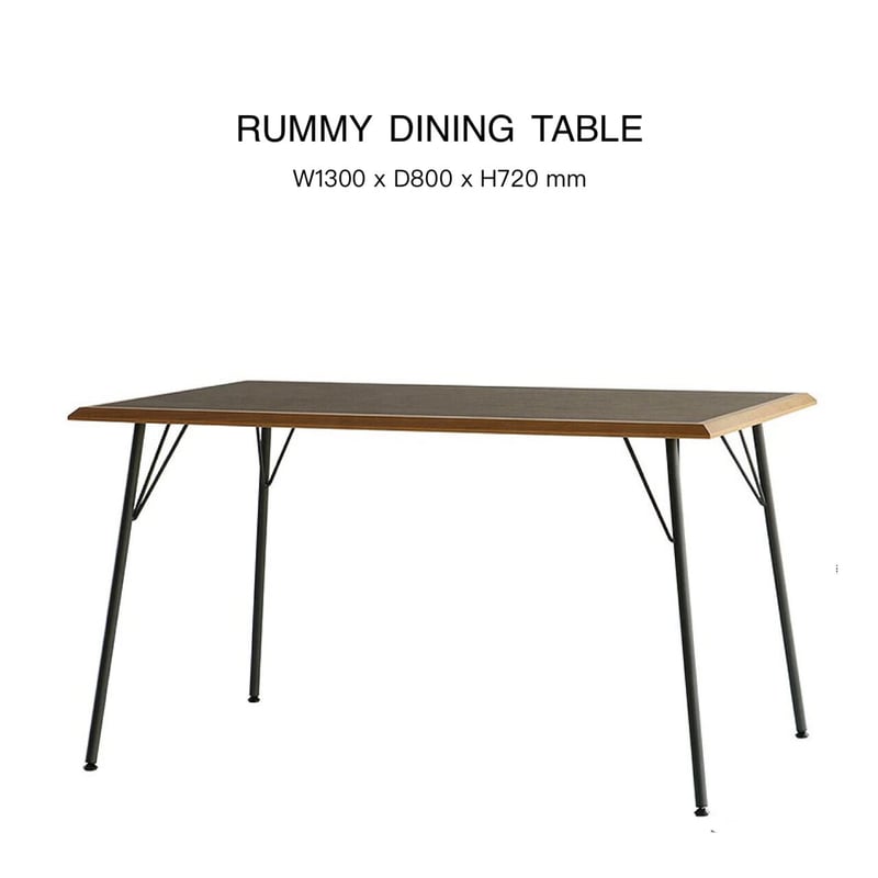 ダイニングテーブル 1300 / 天板 : ウォールナット+オーク / レッグ