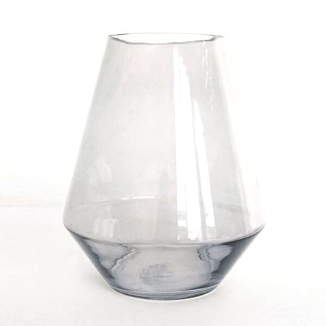AXCIS ビッグベース クリスタル  / GRAY / ガラスベース / フラワーベース 花瓶  SIZE  / 約 直径210×h265mm