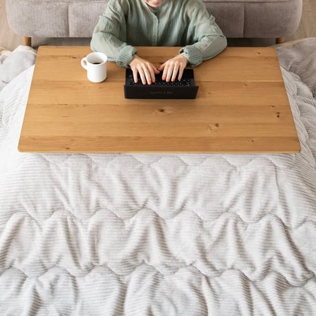 2WAY kotatsu TABLE / オーク材とウォールナットのコタツテーブル / Natural , Brown / リビングテーブル / コタツテーブル