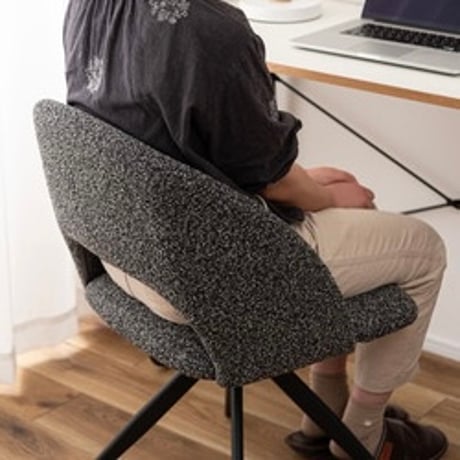 Stylish Design fabric chair Turn / GY , DGY / ファブリック / ダイニングチェア