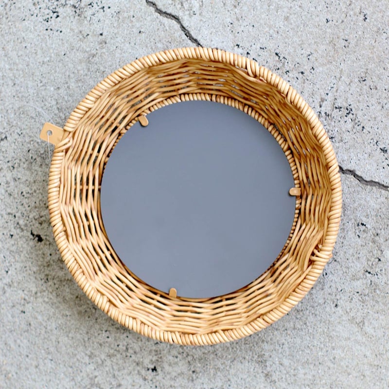 UTILE NAIL / かご編みの使う場所を選ばないラウンドミラー / 鏡