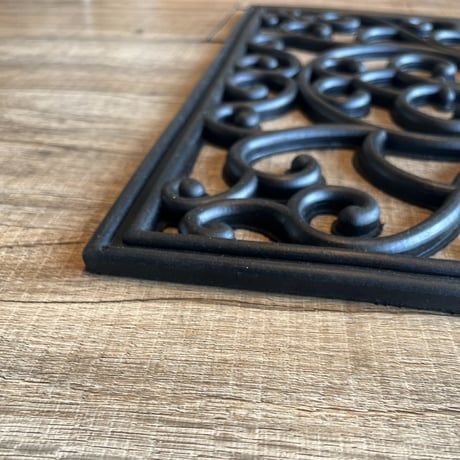 BLACK RUBBER MAT / 玄関マット / 屋外用 ドアマット / スクエア / Rubber  / サイズ 45×74cm / 厚み 1cm