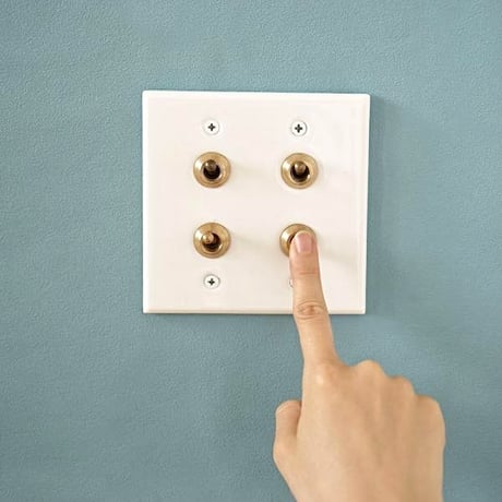 WHITE CERAMIC SWITCH / セラミック製 /トグルスイッチ / 1スイッチ - 4スイッチ / セラミックプレート トグルスイッチ