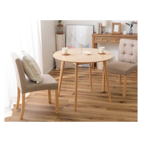 PINE ROUND DINING TABLE 900 / ラウンド ダイニングテーブル / 北欧風デザインのナチュラルな円形テーブル