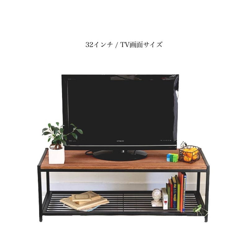 マットなアイアン×ラフなパイン材のTV BOARD / テレビラック
