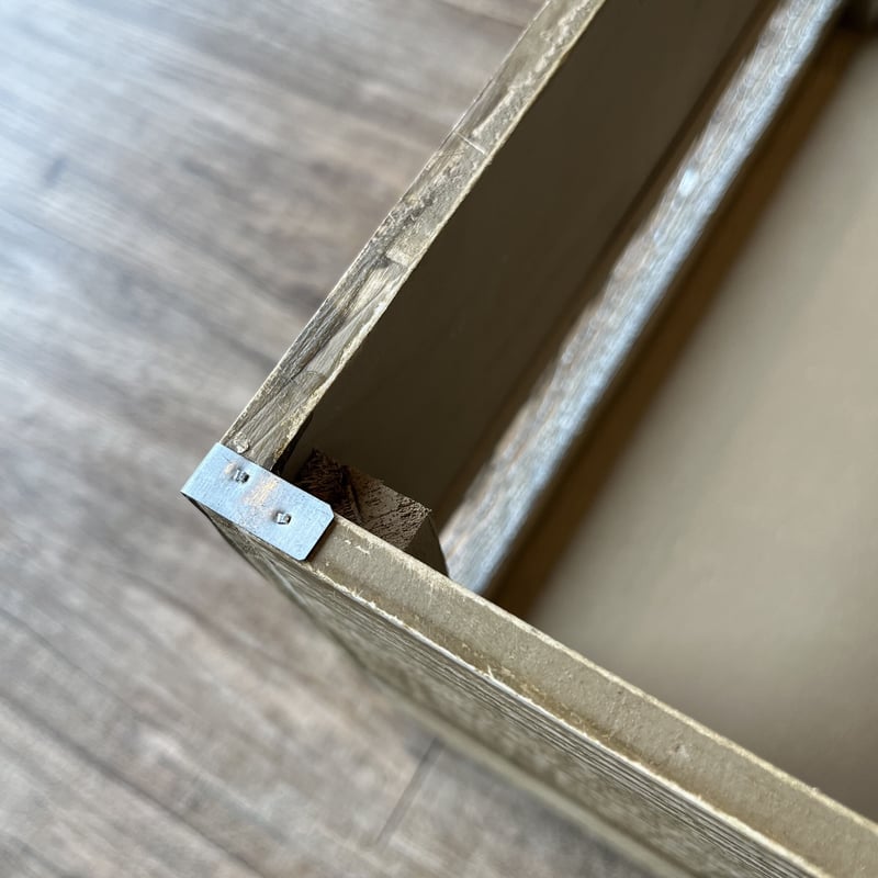 WOOD BOX / ナチュラル , グレー / フロント バッグ 金網メッシュ
