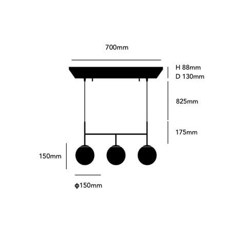 SB 3 PENDANT LIGHT / 3灯 Sサイズ / しっとりとした質感のフロストガラスが美しいペンダントライト / LED電球 選択