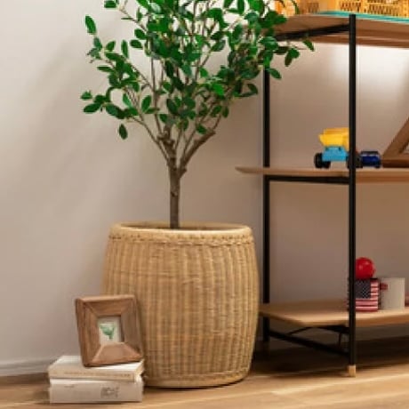 STOOL for PET HOUSE / ペットスツール /ラタン/ 座面取り外し可 / 内クッション取り外し可