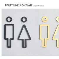 Toilet line sign plate   / IRON 'n' BRASS / シンプルでセンスの良いトイレサイン / アイコン / ＴＯＩＬＥＴ