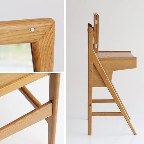 Dresser & Stool by Herit / 上質なオーク材を使用した圧迫感のないコンパクトなサイズ感のドレッサー / 三面鏡 / ドレッサー
