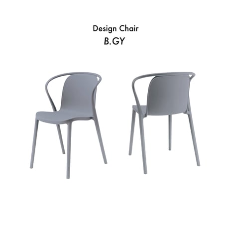 PP GRAY CHAIR / デザインと快適性を融合したあアームチェア / ダイニングチェア / ホテルライク / 北欧ナチュラル / 韓国インテリア / ポリプロピレン製