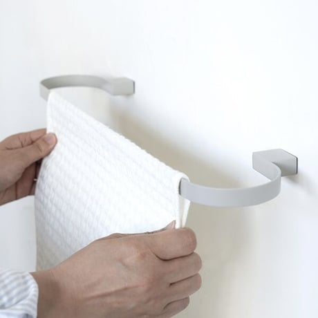 Curve / アイアンタオルハンガー  / Mサイズ , Lサイズ / 約w455×d100×h15mm / GRAY , BLACK / ハウスパーツ / IRON TOWEL HANGER