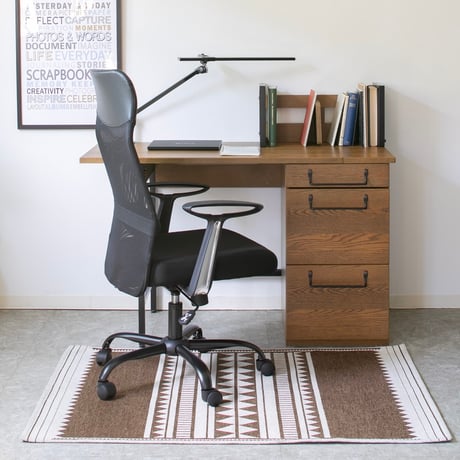 IRON × WOOD DESK / アイアンとオーク突板のコラボデスク /  幅100cm→120cm 伸長式デスク / ヴィンテージ テイスト