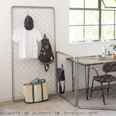 室内でも楽しめるアメリカンフェンス / American Fence / ウォールハンガー / プランツホルダー / 壁面什器 / サイズ : 90×90cm , 90×180cm
