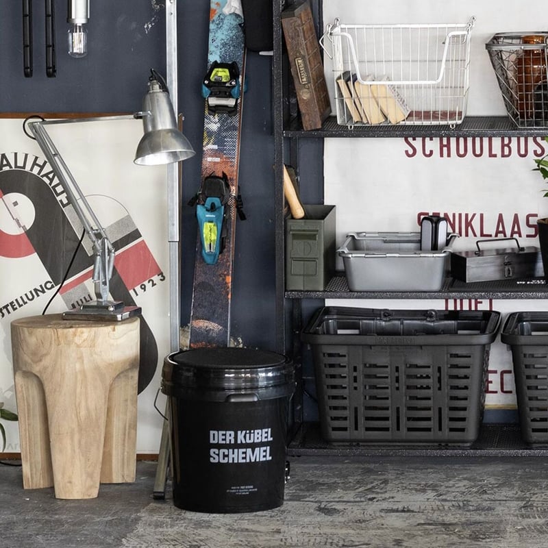 POST GENERAL 座れるバケットスツール / GRAY , BLACK / 16l /