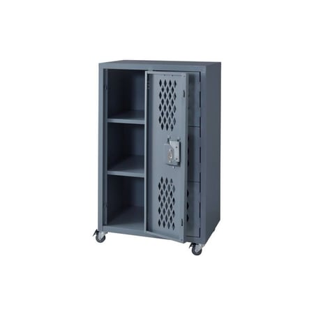 Locker chest 04 / IVORY , GRAY / ロッカーをイメージしたインダストリアルな雰囲気のスチールチェスト / 4杯 / ビンテージインテリア / 収納家具