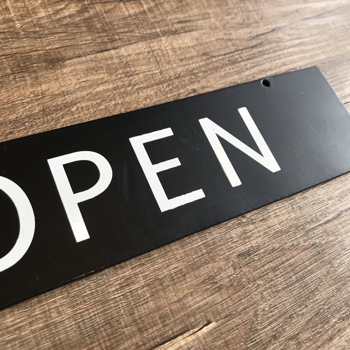 open＆closed表札オブジェ IRON OPEN / CLOSED PLATE / 約w240×d2×h59mm / HOL