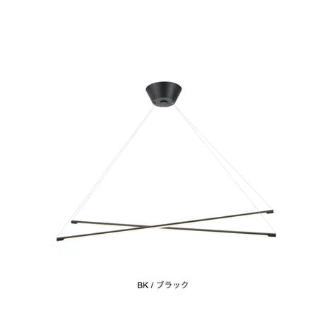 Vision 90 cross LED-pendant light / WHITE , BLACK / 90cm , 120cm