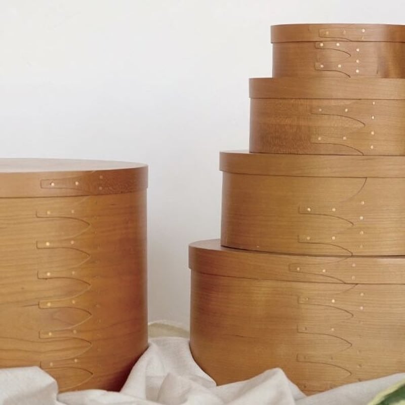 オーバルボックス　チェリー材 AXCIS シェーカーオーバルボックス / BLACK / 素材 チェリー材