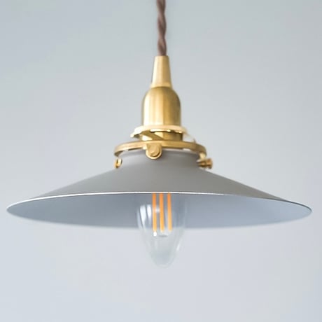 IRON SHADE PLATT × E17 BRASS PENDANT LIGHT / 100cm / シーリングカバー付 / GRAY , BLACK , BRASS /タイプA