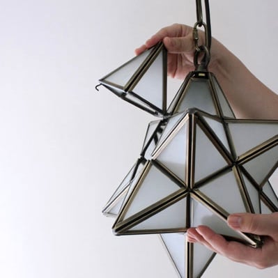 Etoile pendant light / 真鍮とガラスの美しい星型のペンダント照明