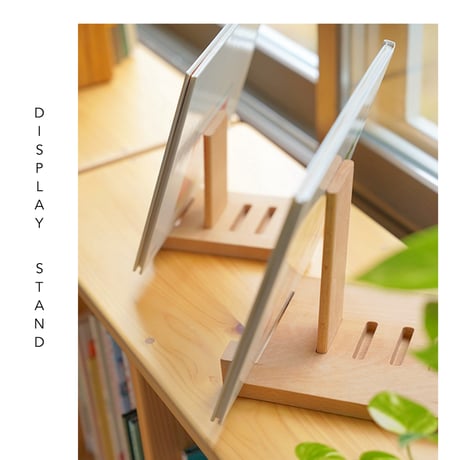 WOOD DISPLAY STAND / ナチュラルなビーチ材のディスプレイスタンド /  S , Lサイズ / ナチュラル