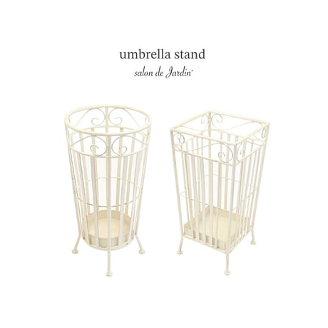 SALON DE  JARDIN / umbrella stand / 傘立て / アンティークホワイト /  アンブレラスタンド / round , square