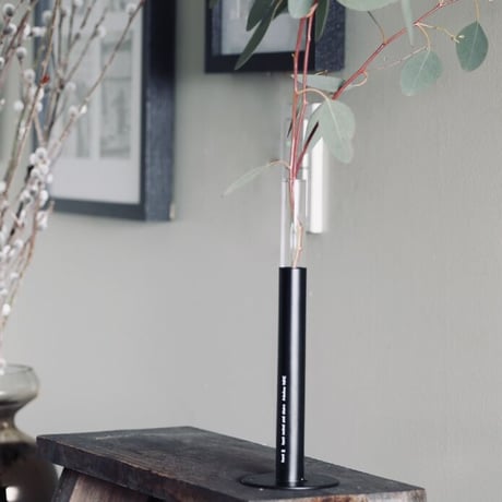 スタイリッシュなポールベース / 一輪挿し / flower vase / フラワーベース / POLE LONG / サイズ : 土台 Φ70 x H220 mm