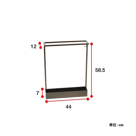 stylish umbrella stand 02 / RECTANGLE / アイアンのみで構成されたスタイリッシュな傘立て / マットホワイト , マットブラック , ブルーグレー , ゴールド
