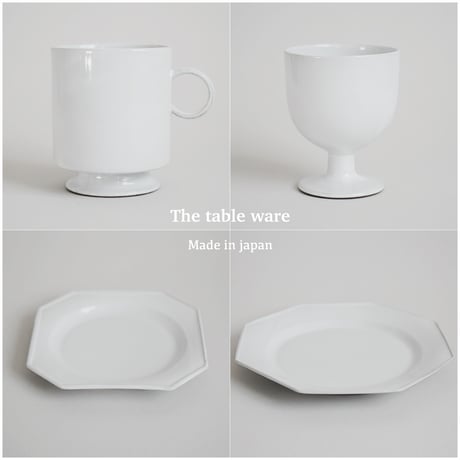 Teno Ceramic ware / MAG CUP , GOBLET , PLATE M L / ヨーロッパ アンティーク食器の雰囲気を再現した日本製テーブルウェアシリーズ