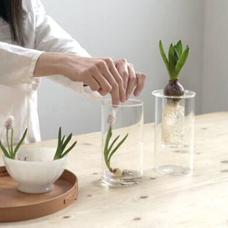 PINO FLOWER VASE AXCIS / ガラスベース / CLEAR , YELLOW , GRAY / フラワーベース / ルームフレグランス H15.2cm
