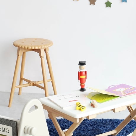 Biscuit Stool / ビスケットスツール / natural , brown / サイズ : W425 × D425 × H455 mm