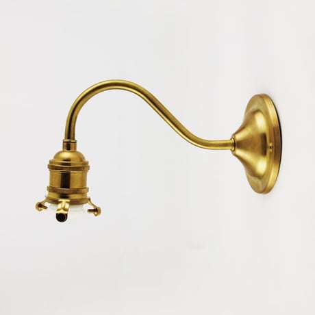 Brass Entrance Light + Iron mini shade black / 味わいが深まる真鍮製にマットな鉄の質感がおしゃれなエントランスライト / 電球なし