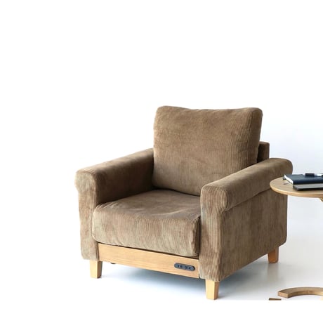 SOFA / 1P Sofa  / BROWN  / コーディロイソファ / W840×D790×H750 SH380mm / 一人掛けソファ / コーデュロイソファー