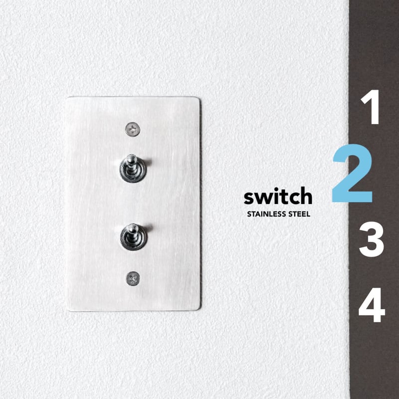 AXCIS ステンレスプレートトグルスイッチ / 1-4 スイッチ /ライト