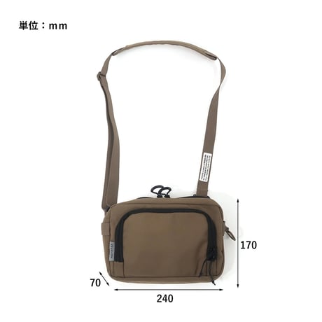 3 WAY shoulder BAG / 3WAY CHESTBAG POUCH WOLF BROWN  , BLACK / ショルダーバッグ