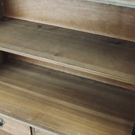 WOOD CABINET /サイズ W510XD240XH570mm  アイアン ガラスショーケース マルチキャビネット アンティーク ブロカント キッチン収納